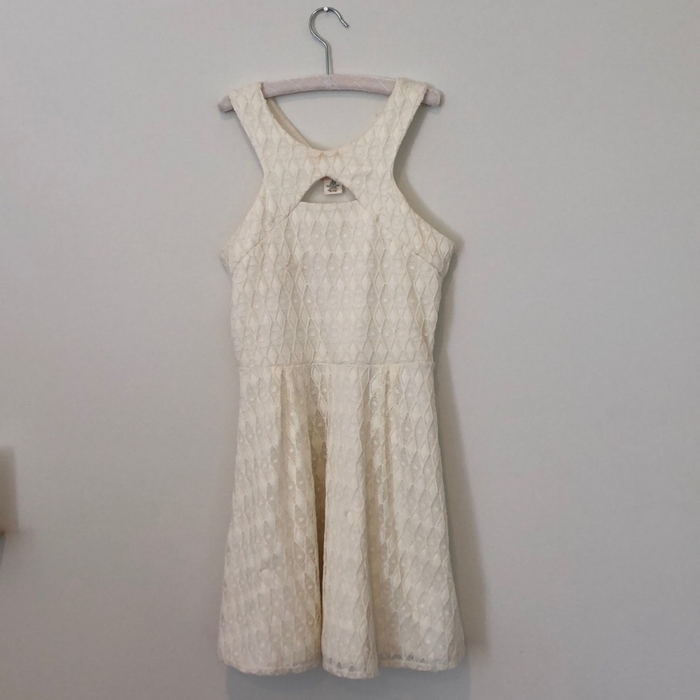 White skater dress